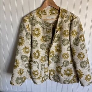 Banana Republic floral cotton blend jacket.  Size XL
